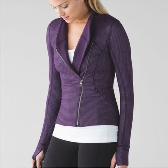 NWOT Lululemon Precision Jacket in Chain Link Lilac Deep Zinfandel - Picture 12 of 12